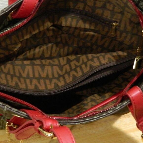 MFK Collection M Logo Stylish Tote Vegan Leather - Picture 6 of 7